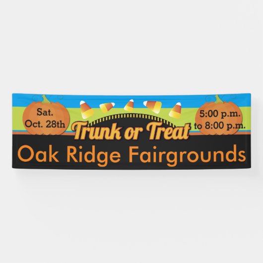 Trunk of Treat Candy Corn Spandoek (Horizontaal)