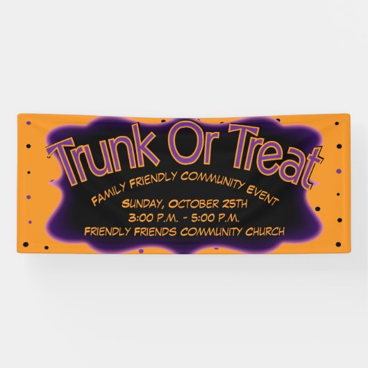 Trunk of Treat Community Church Modern Spandoek (Horizontaal)