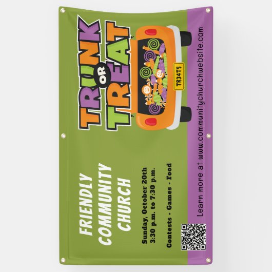 Trunk of Treat Halloween Banner (Verticaal)