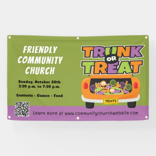 Trunk of Treat Halloween Banner (Horizontaal)