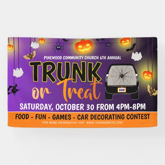 Trunk of Treat Halloween Banner (Horizontaal)