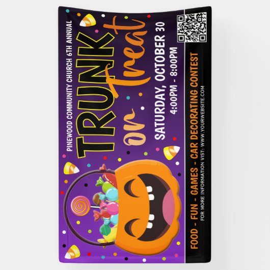 Trunk of Treat Halloween Banner (Verticaal)