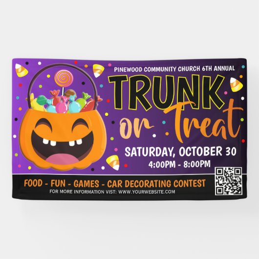 Trunk of Treat Halloween Banner (Horizontaal)