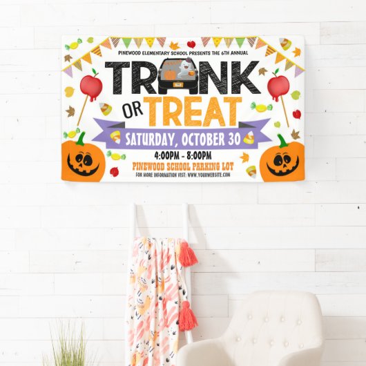 Trunk of Treat Halloween Banner (Insitu)