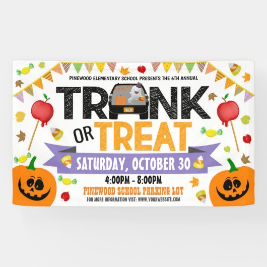 Trunk of Treat Halloween Banner (Horizontaal)