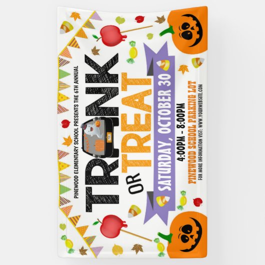 Trunk of Treat Halloween Banner (Verticaal)