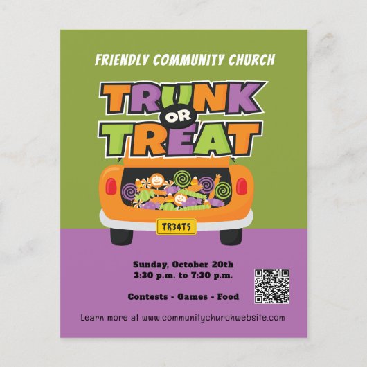 Trunk of Treat Halloween Banner Flyer (Voorkant)
