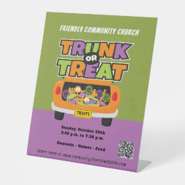 Trunk of Treat Halloween Banner Reclamebord Met Voetstuk