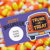 Trunk of Treat Halloween Coupon Visitekaartje
