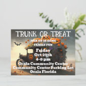 Trunk of Treat Halloween Kaart (Staand voorkant)