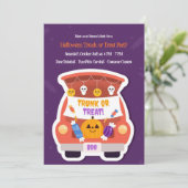 Trunk of Treat Halloween Kaart (Staand voorkant)
