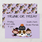 Trunk of Treat Halloween Kaart (Voorkant / Achterkant)