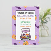 Trunk of Treat Halloween Kaart (Staand voorkant)