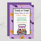 Trunk of Treat Halloween Kaart (Voorkant / Achterkant)