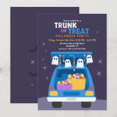 Trunk- of Treat-halloween-partij Kaart (Voorkant / Achterkant)