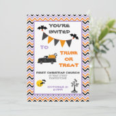 Trunk of Treat Halloween Party Kaart (Staand voorkant)