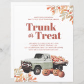 Trunk of Treat Halloween Pumpkin School Flyer (Voorkant / Achterkant)