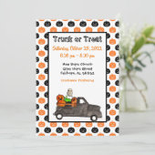 Trunk- of Treat Halloween-uitnodiging Kaart (Staand voorkant)