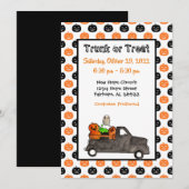 Trunk- of Treat Halloween-uitnodiging Kaart (Voorkant / Achterkant)