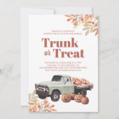 Trunk of Treat Halloween Waterverf Pumpkin Truck Kaart (Voorkant)