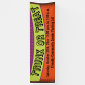 Trunk of Treat kleurrijke vun Spandoek (Verticaal)