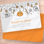 Trunk of Treat Modern Chic Halloween Party Kaart