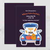 Trunk- of Treat Night Halloween-uitnodiging Kaart (Voorkant / Achterkant)