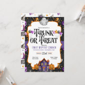 Trunk- of Treat-uitnodiging Kaart (Voorkant / Achterkant in situ)