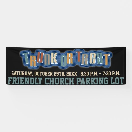 Trunk Or Treat Evenementbanner Spandoek (Horizontaal)