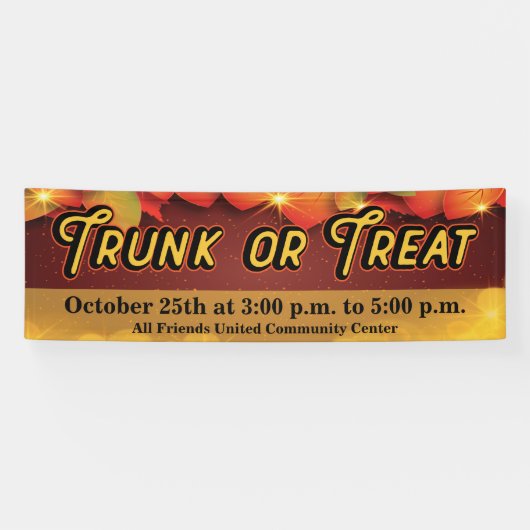 Trunk or Treat Gemeenschapsevent Spandoek (Horizontaal)