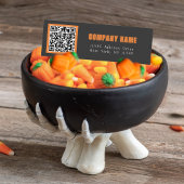 Trunk or Treat Grey Halloween Bedankt Mini Visitekaartje