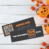 Trunk or Treat Grey Halloween Bedankt Mini Visitekaartje
