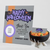Trunk or Treat Grey Halloween Business Dank je wel Reclamebord Met Voetstuk