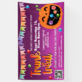 Trunk or Treat Halloween Banner QR-code (Verticaal)