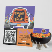 Trunk or Treat Halloween Business Bedankt Reclamebord Met Voetstuk