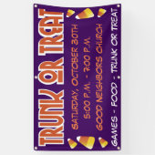 Trunk or Treat Halloween Candy Corn Spandoek (Verticaal)