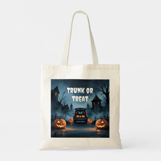 Trunk or Treat Halloween Canvas tas voor Kids & Fa (Achterkant)