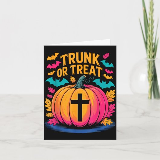Trunk Or Treat Halloween Costume Christian Pumpkin Kaart (Voorkant)