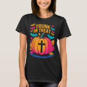 Trunk Or Treat Halloween Costume Christian Pumpkin T-shirt (Voorkant)