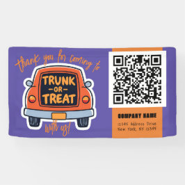 Trunk or Treat Halloween QR Business Spandoek
