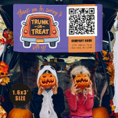 Trunk or Treat Halloween QR Business Spandoek