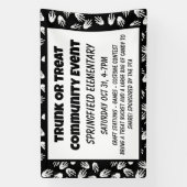 Trunk or Treat Halloween skelet handen banner (Verticaal)