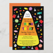 Trunk or Treat Halloween Snoep Invitation Kaart (Voorkant / Achterkant)