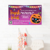 Trunk or Treat Halloween-spandoek qr-code Spandoek (Insitu)