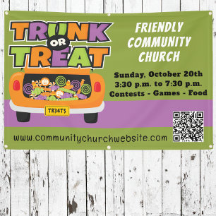 Trunk or Treat Halloween-spandoek Spandoek