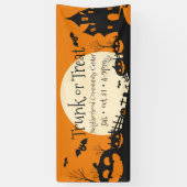 Trunk or Treat Haunted Halloween Party Spandoek (Verticaal)