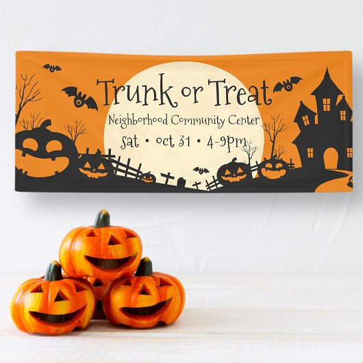 Trunk or Treat Haunted Halloween Party Spandoek