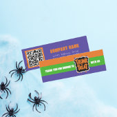 Trunk or Treat Kleurrijke Halloween Dank u Mini Visitekaartje