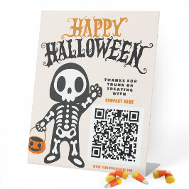 Trunk or Treat Skeleton Business Dank u Reclamebord Met Voetstuk