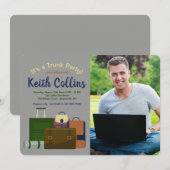 Trunk Party (mannelijk) foto uitnodiging (Voorkant / Achterkant)